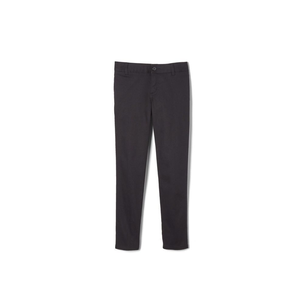 Girls School Uniform Adjustable Waist Stretch Twill Skinny Pants, Size 18 Plus